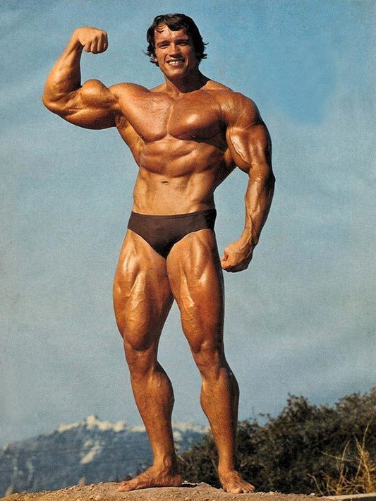 Arnold Swarzenneger single bicep pose