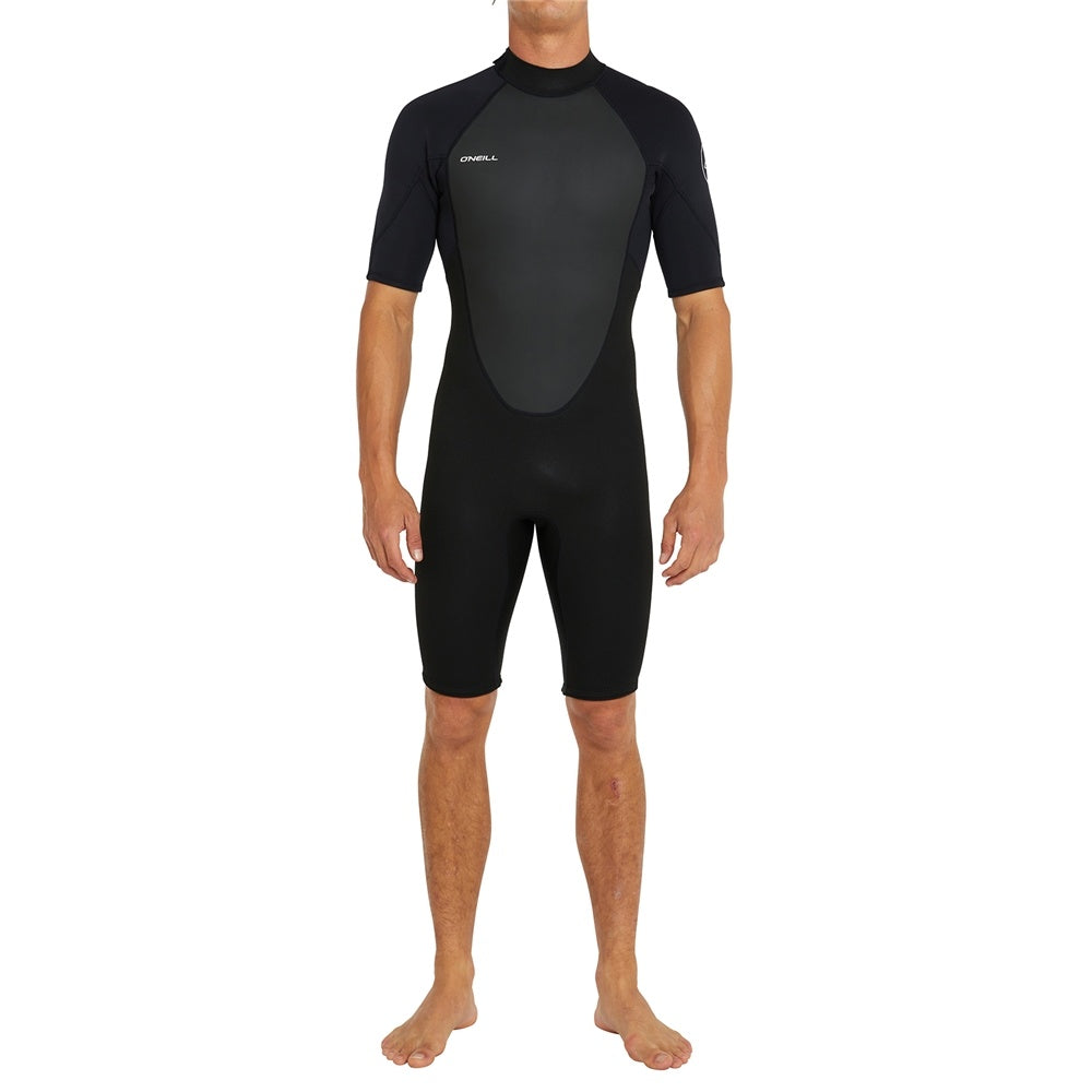 O'Neill Reactor II 2mm Back Zip Spring Wetsuit in black from front