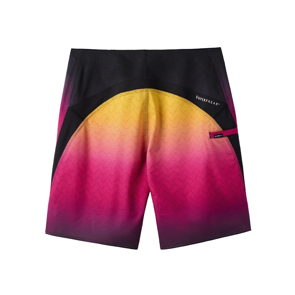 O'Neill Boys Superfreak 17" Boardshorts in fuschia colourway from rear