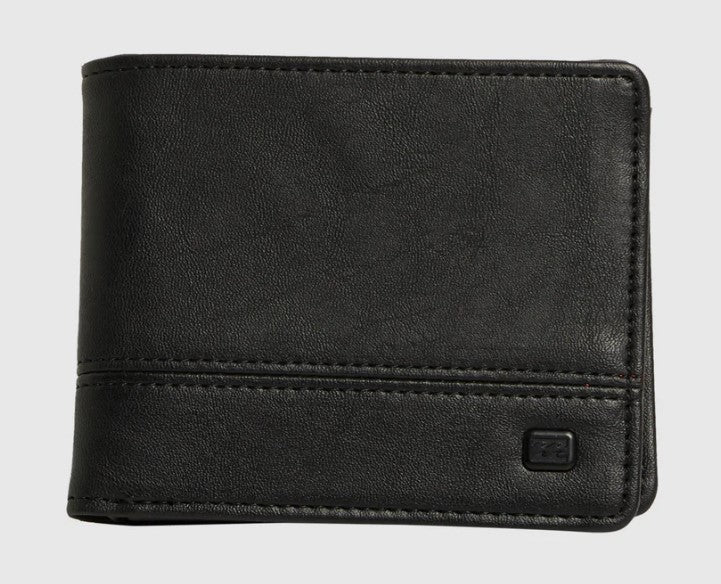 Billabong Dimension PU Wallet in black from front