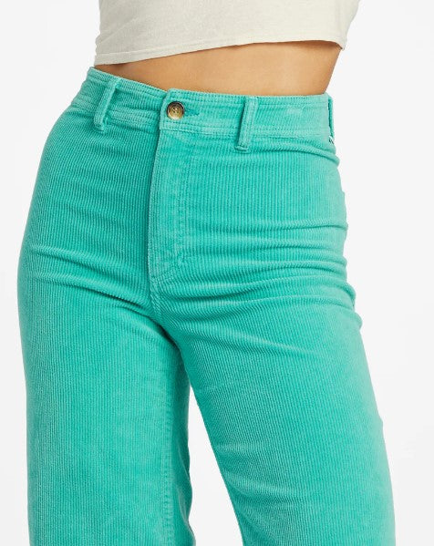 Billabong Free Fall Cord Women's Pants close up of front detail