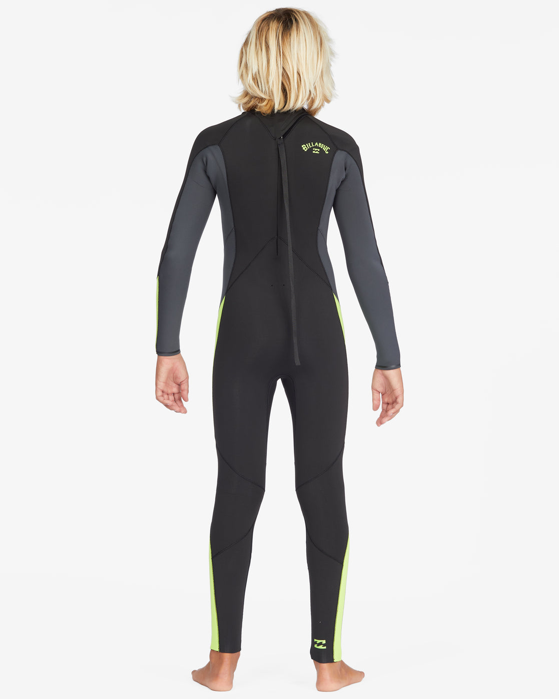 Billabong Absolute BZ GBS Boys 3/2mm Wetsuit stealth colourway back view