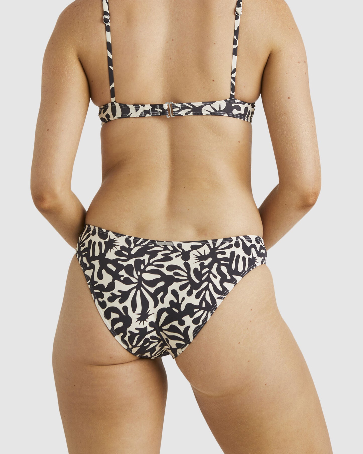 Billabong Palm Grove bikini bottoms in off black Back veiw