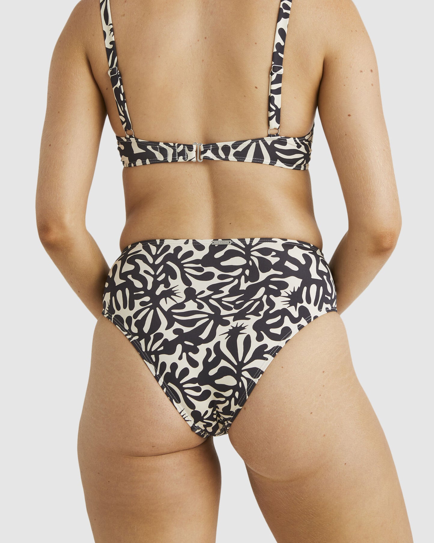 Billabong Palm Grove bikini bottoms in off black back veiw