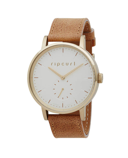 RIP CURL CIRCA GOLD LEATHER WATCh