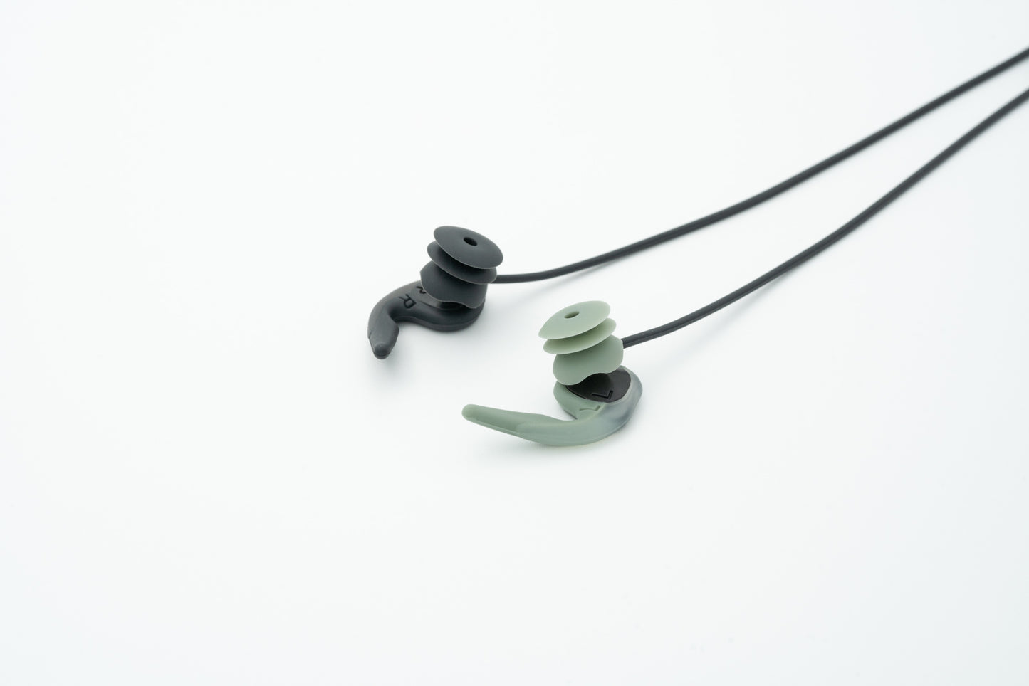 Surfears 4.0 Premium Surfing Earplugs in sage and black colourway