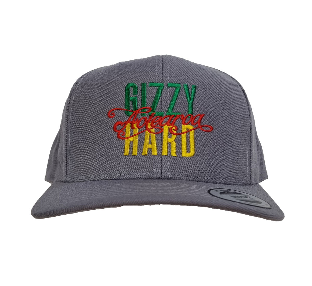 Gizzy Hard Aotearoa Flexfit Curved Peak Cap in silver