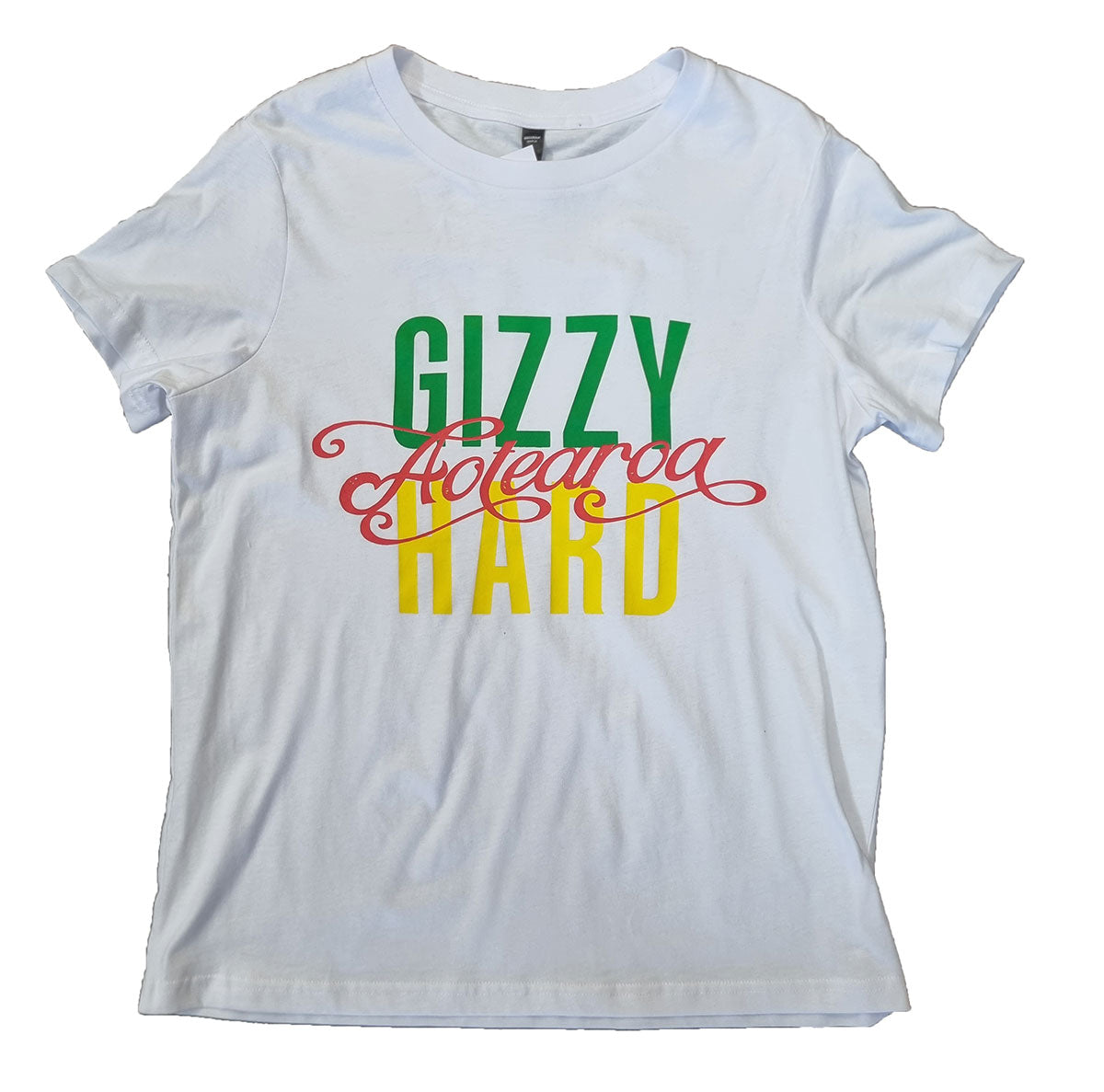 Gizzy Hard Aotearoa Womens Tee in white