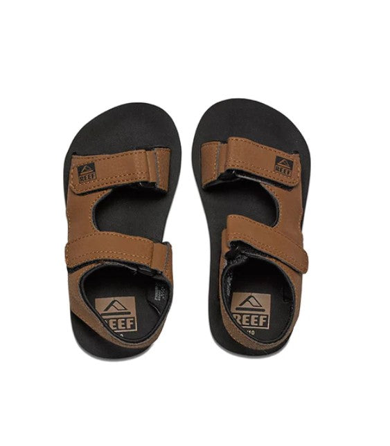 Reef Boys Grom Stomper brown and black colourway top of shoe