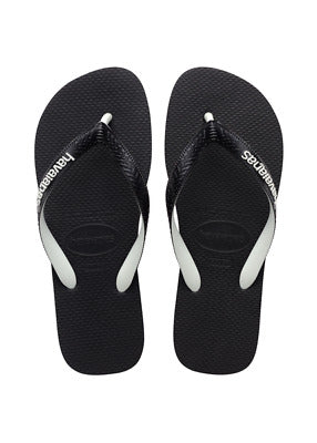 HAVAIANAS TOP MIX BLACK/WHITE JANDALS