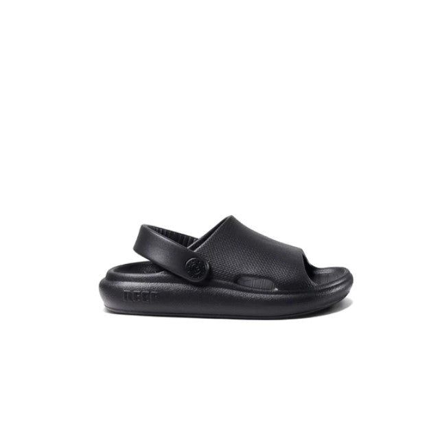 Reef Little Rio Slides Black colourway Side