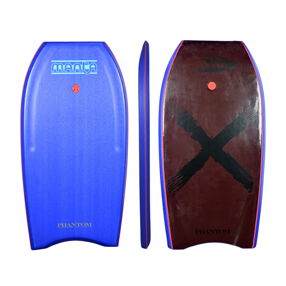 MANTA PHANTOM 40" PE BODYBOARD blue dark red black X