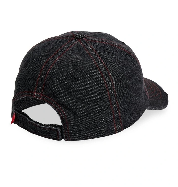 Quiksilver Altered 5 Panel Denim Cap in black denim from the back