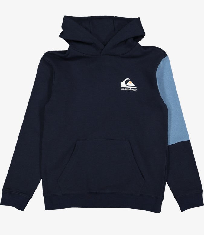 Quiksilver Colour Flow Youth Hoodie Dark Navy Colourway Front Logo