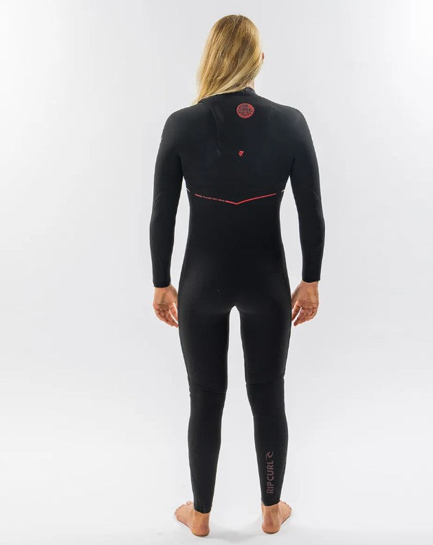 Rip Curl Womens Flashbomb Fusion 4/3mm Wetsuit in black from back