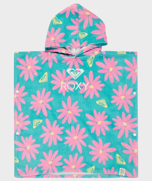 Roxy Stay Magical Printed Small Girls Hooded Towel in polynya big dreams colourway