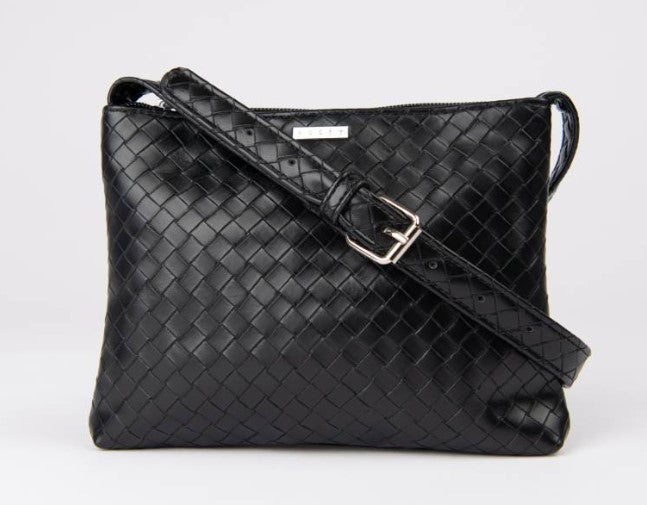 Rusty Essence Side Bag 2 in black with silver