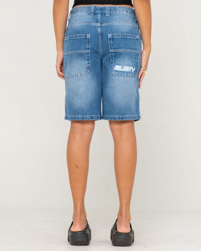 Rusty Flip Mommy Low Rise Wide Leg Denim Jort - Sum25
