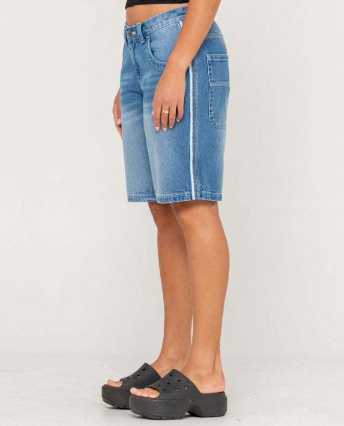 Rusty Flip Mommy Low Rise Wide Leg Denim Jort - Sum25