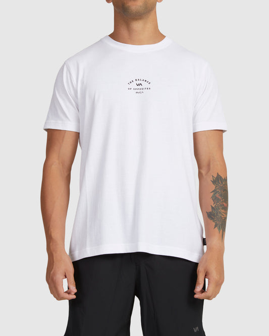 RVCA VA Arch Tee in white from front