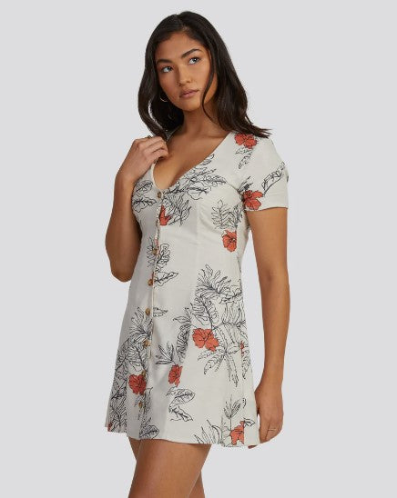 RVCA Tropicalsy Understated Women's Dress Bleached