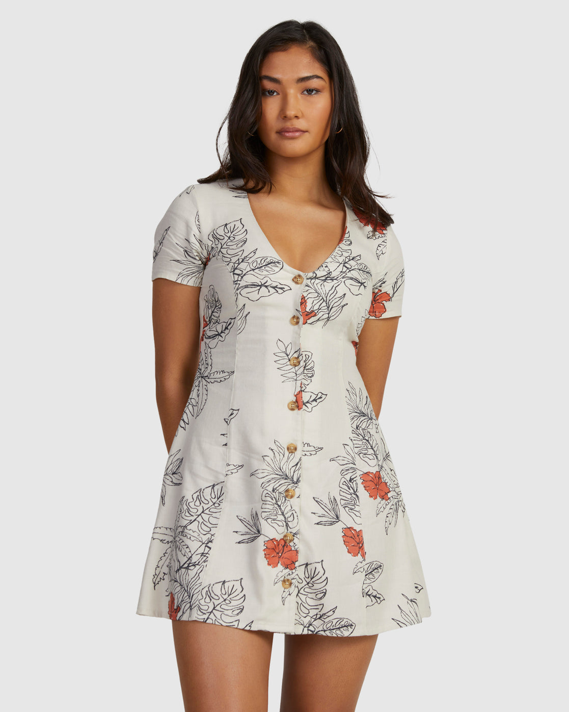 RVCA Tropicalsy Understated Women's Dress Bleached