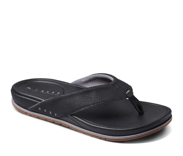 Reef Cushion Bonzer Leather Jandals Black Colourway