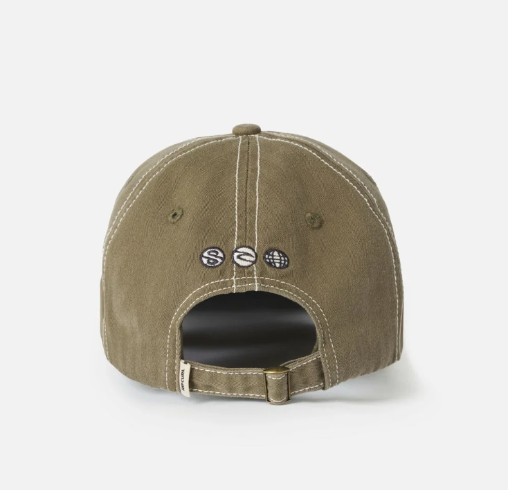 Rip Curl Campus Women's Cap in olive with small Rip Curl embroidered logos on the back