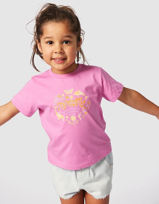 Rip Curl Rainbow Logo/Desto Girls Tee -Win25