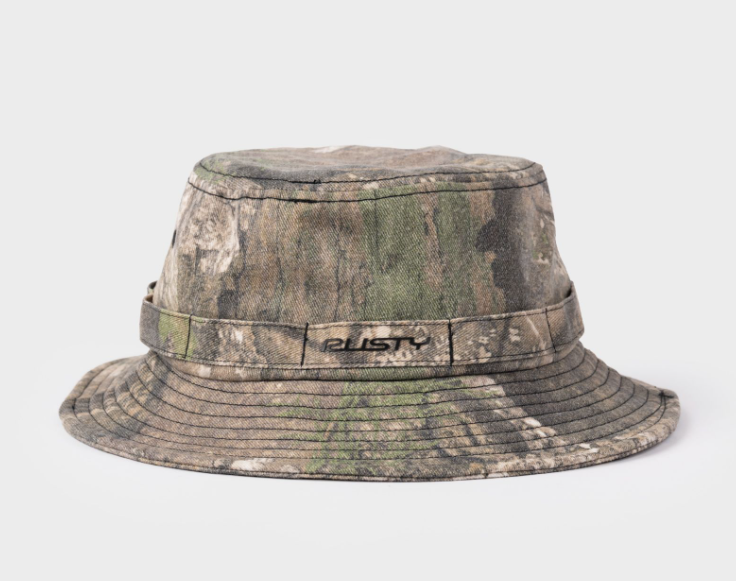 Rusty Realtree Bucket Hat in camo from the back