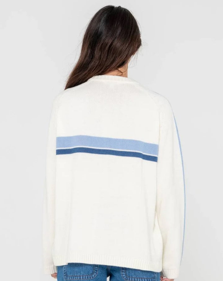 Rusty White Lines Long Sleeve Knit - Win25