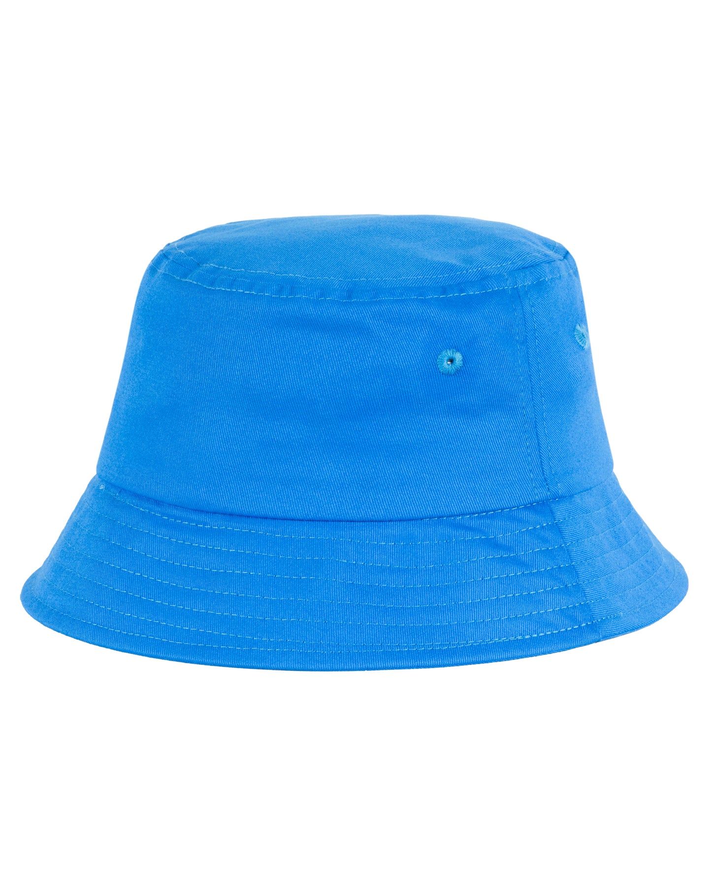 Blue bucket hat on a white background