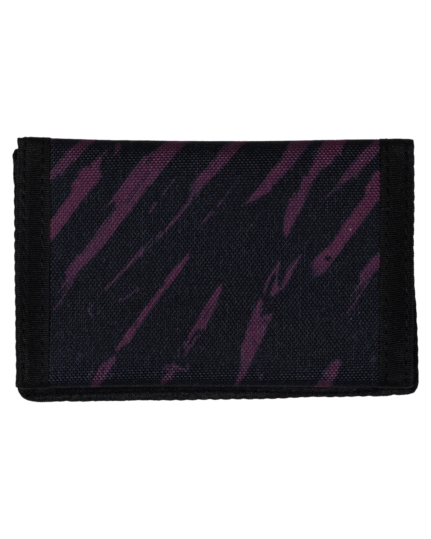 Santa Cruz Not A Dot Hollow Velcro Wallet in black and purple from rear