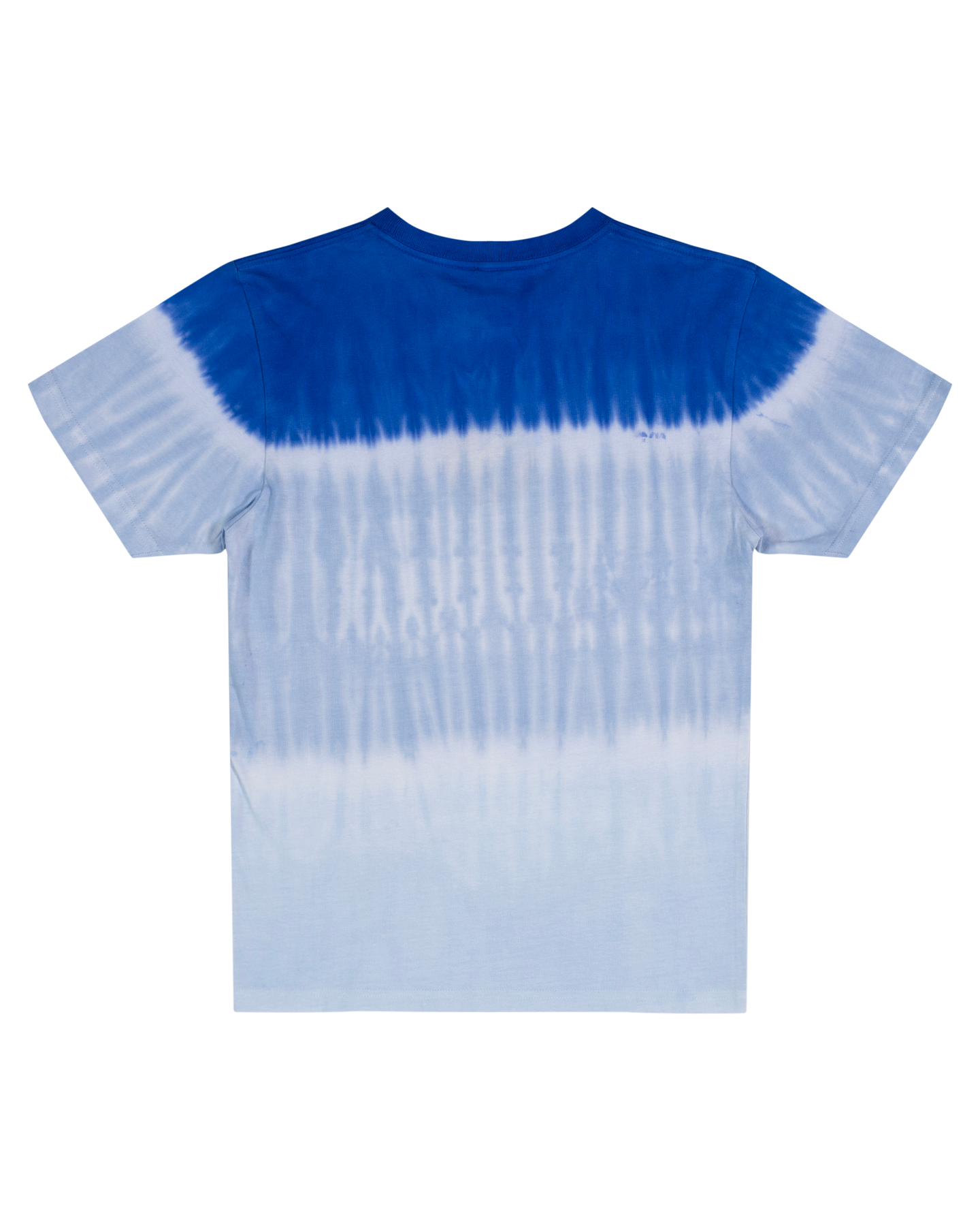 Santa Cruz Youth Letter Hand Mono Front Tee in blue tie dye from rear