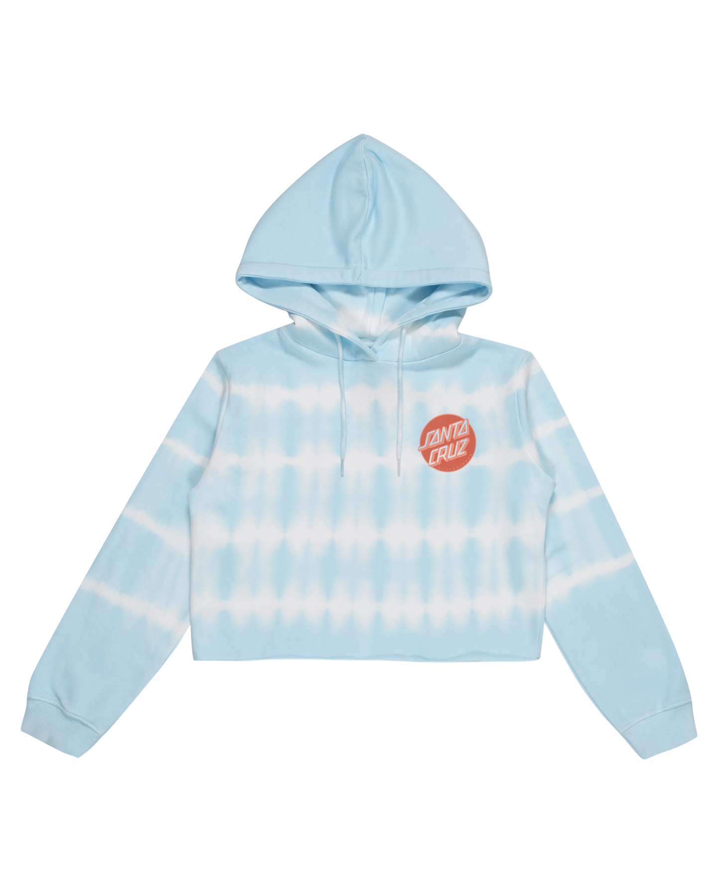 Santa Cruz Girls Other Dot Redux Cropped Hoodie in tie dye from front