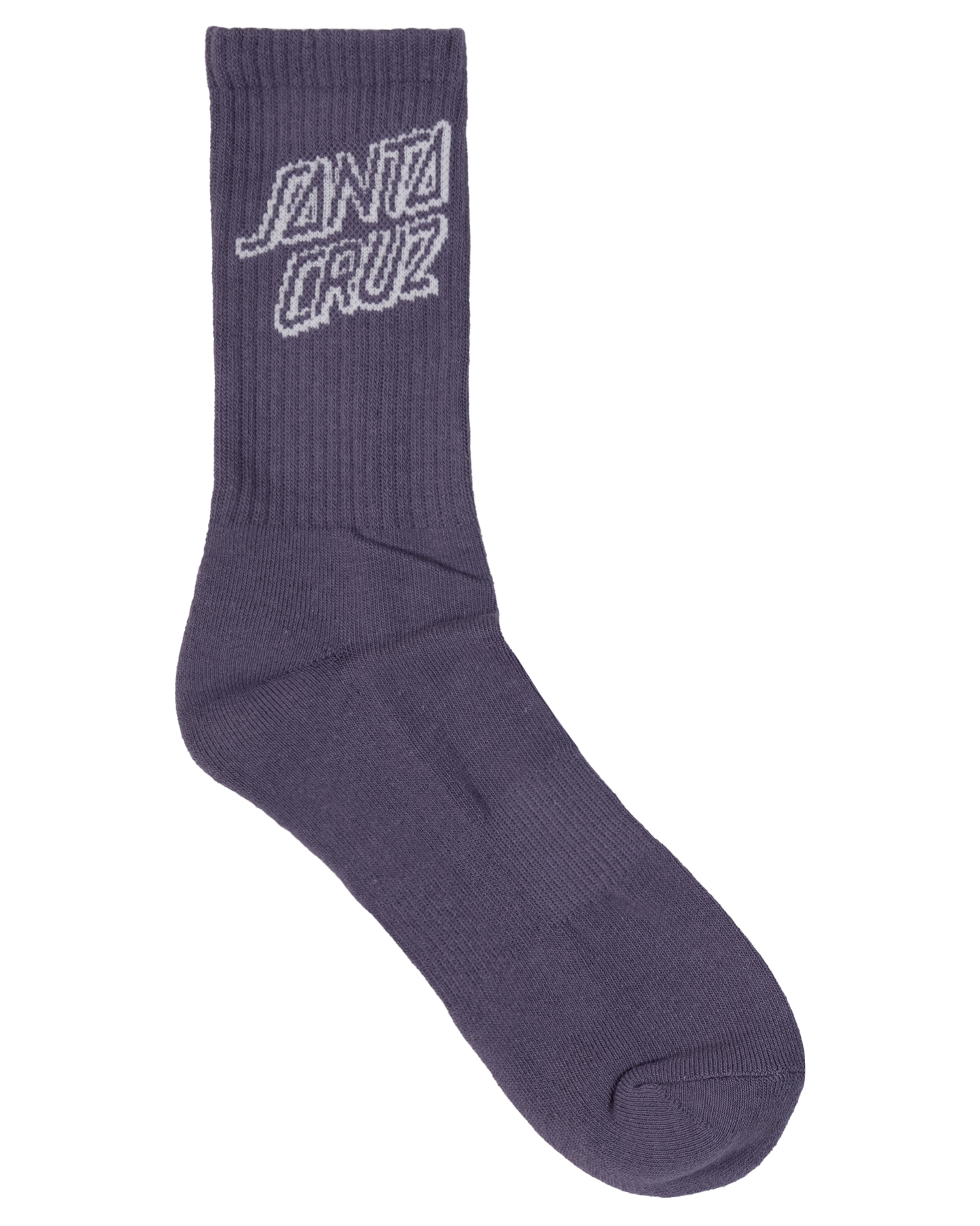 Santa Cruz Stack Mono Crew Sock 3 Pack (Sizes 7-11) showing a lavendar coloured sock