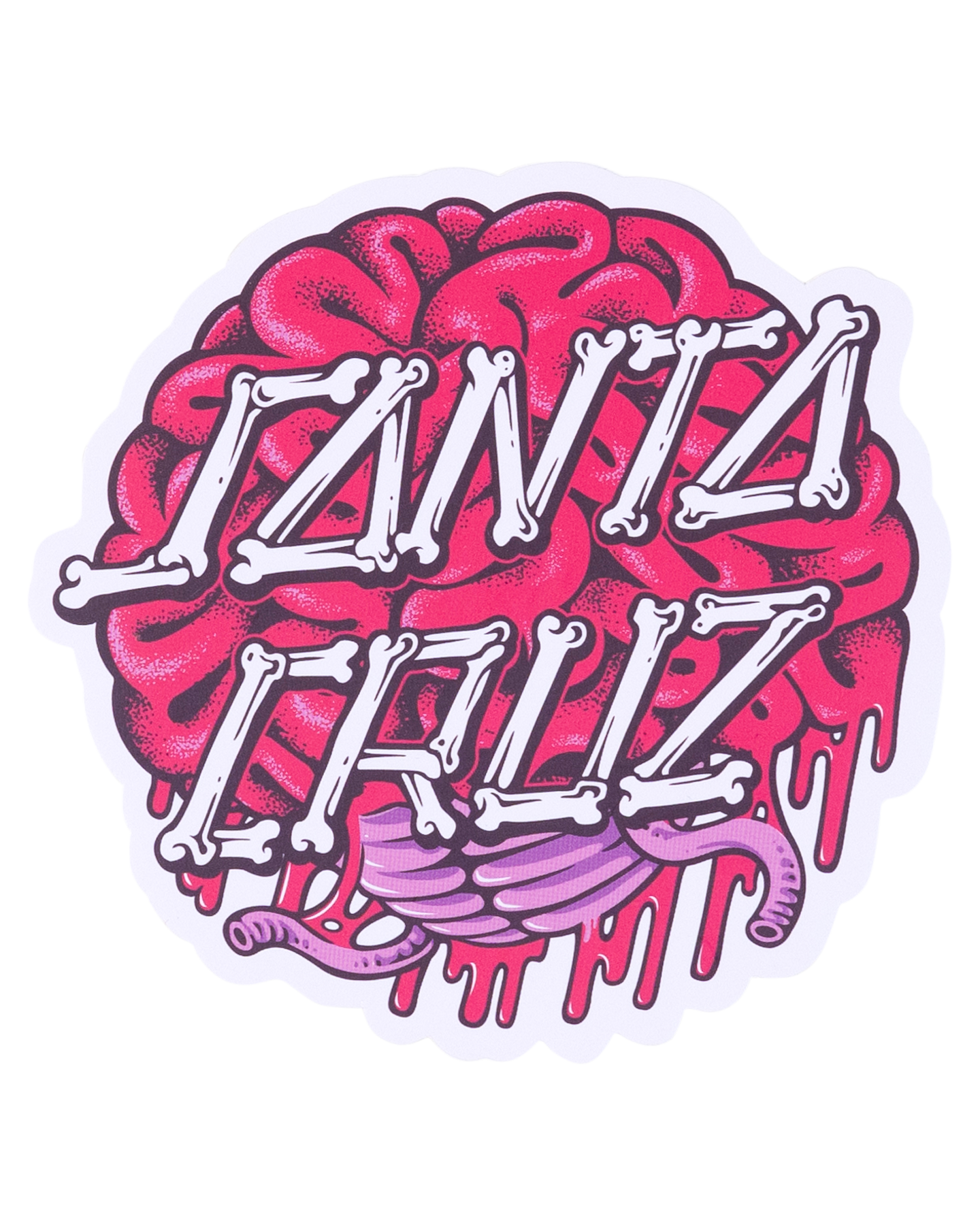 Santa Cruz Brain Dot Sticker in pink