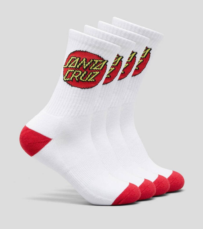 Santa Cruz Classic Dot 4 Pack Crew Socks