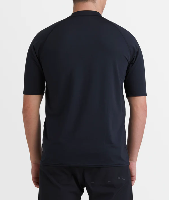 Billabong Boxed Arch RF Short Sleeve Rash Top in black on man back