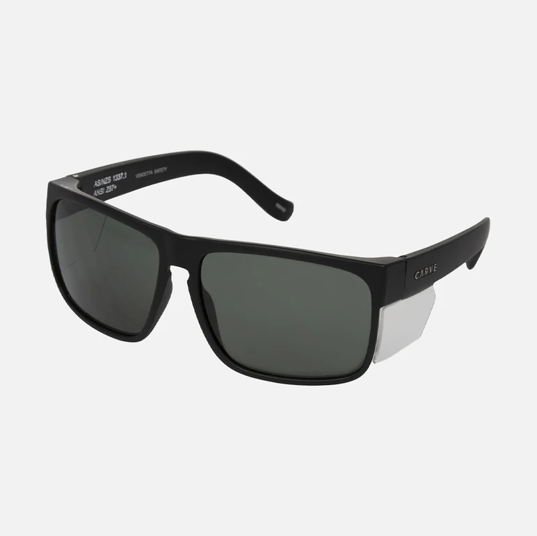 Carve Vendetta Matte Black/Grey Safety Sunglasses