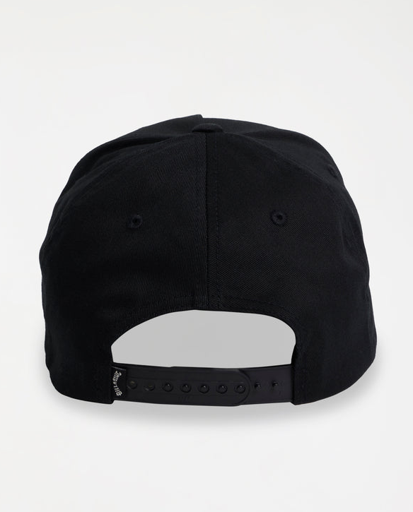 Billabong Arch Flexfit 110 Snapback Cap in black with grey embroidery on front form rear angle