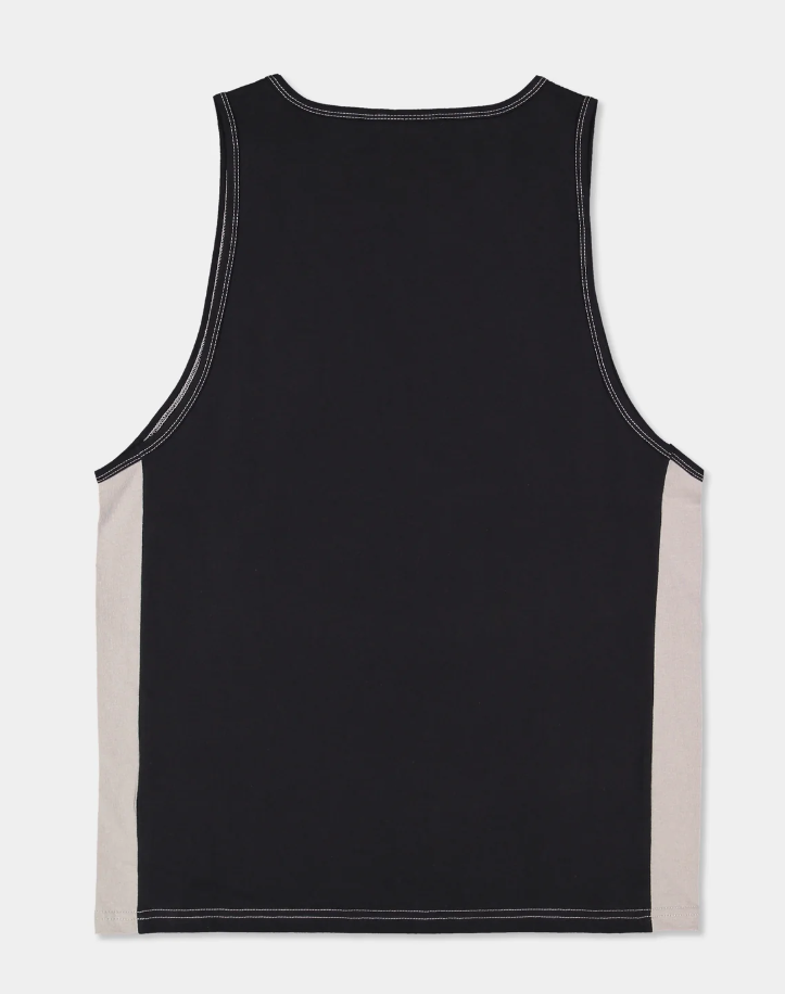 Billabong Spec 73 Blast Tank Top in black flatlay from the back