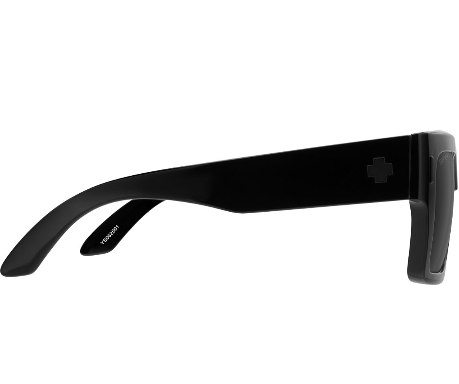 Spy Bowery Matte Black frames with Happy Polarised Murdered Lens Sunglasses from the right side