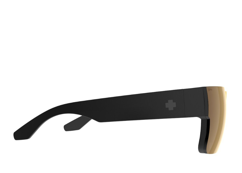 Spy Cyrus Switch Matte Black lens with Happy Bronze Gold Mirror Sunglasses from the right