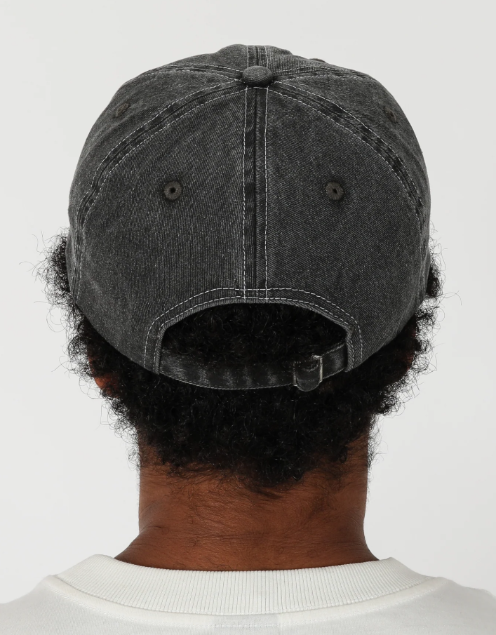T&C Dazed Dad Cap in washed black on male model back