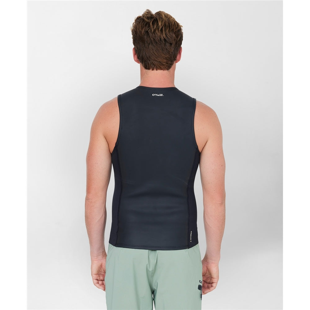 O'Neill Originals 2mm Sleeveless Wetsuit Vest in black on model from rear