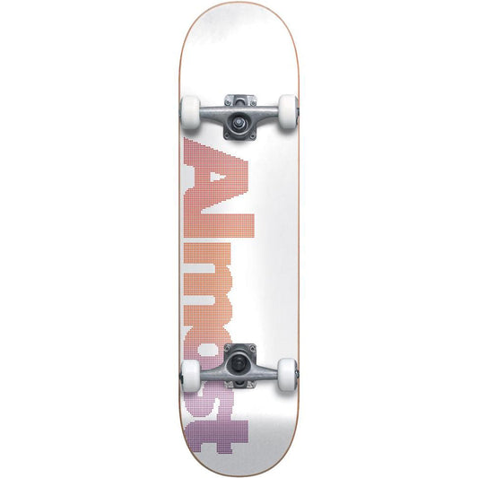 Almost dot logo skateboard complete white