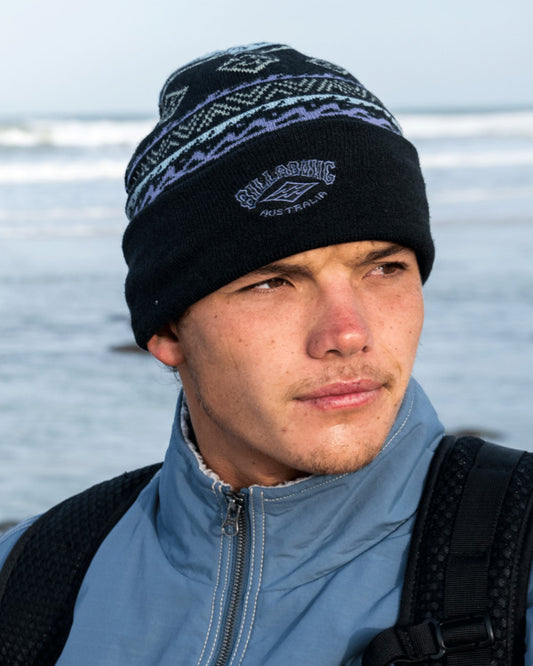 Billabong A/Div Re-Issue Beanie in black on model