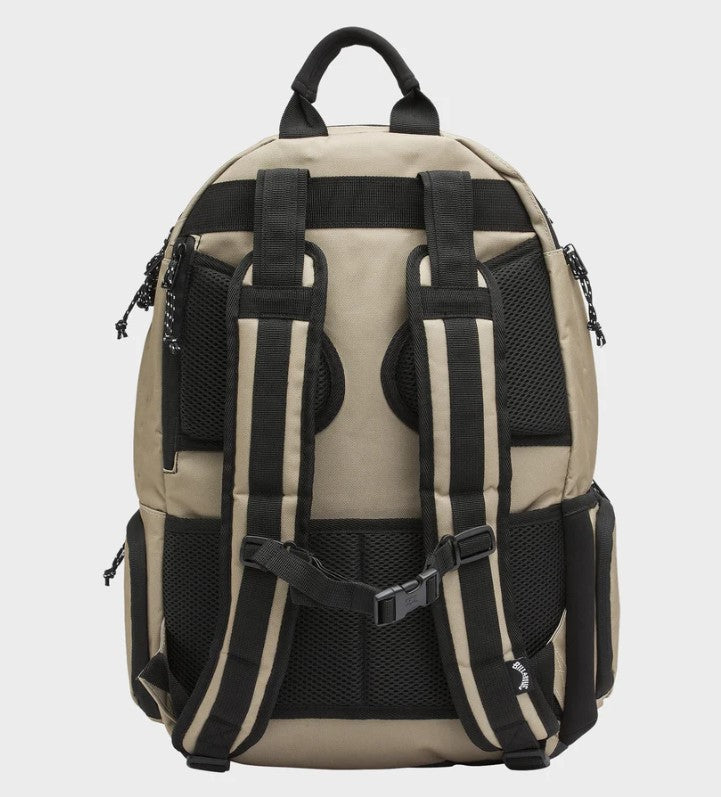 Billabong Combat OG Premium 35 Litre Backpack in tan from rear