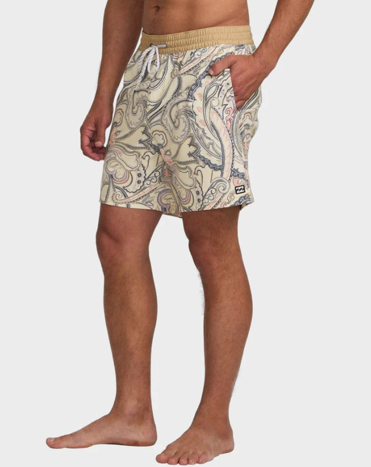 Billabong Good Times Layback 16" Boardshorts in desert sand colourway from side